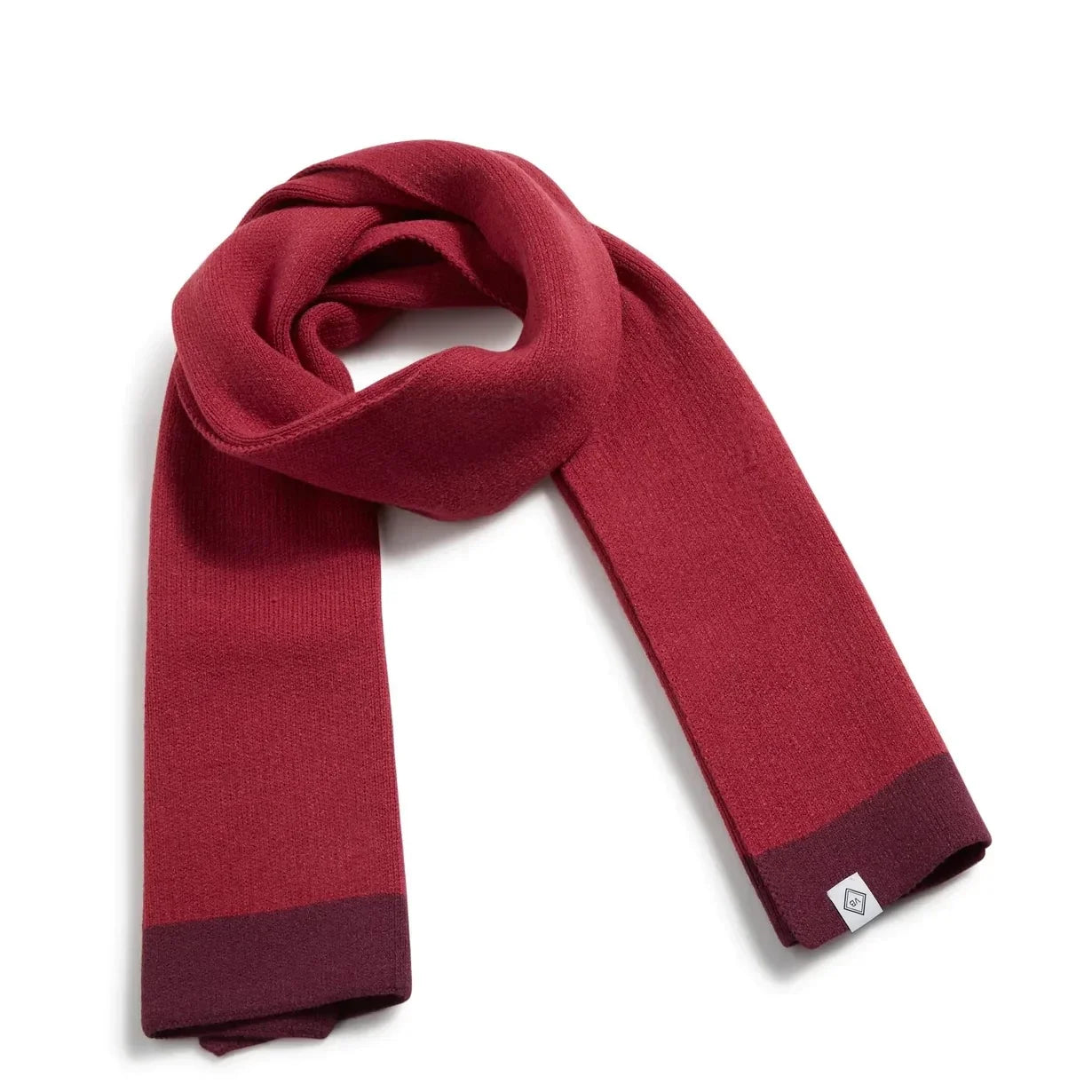 Solid Knit Scarf - Cranberry Red