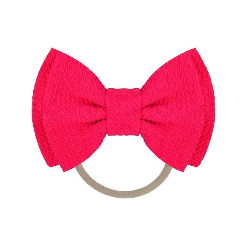 Hot Pink Bow Scrunchie/Headband