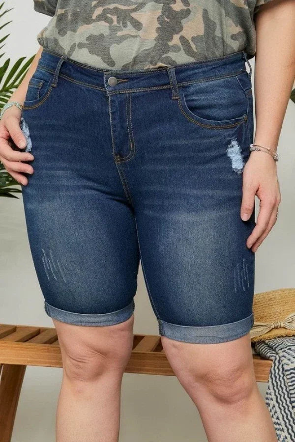 Denim Bermuda Shorts