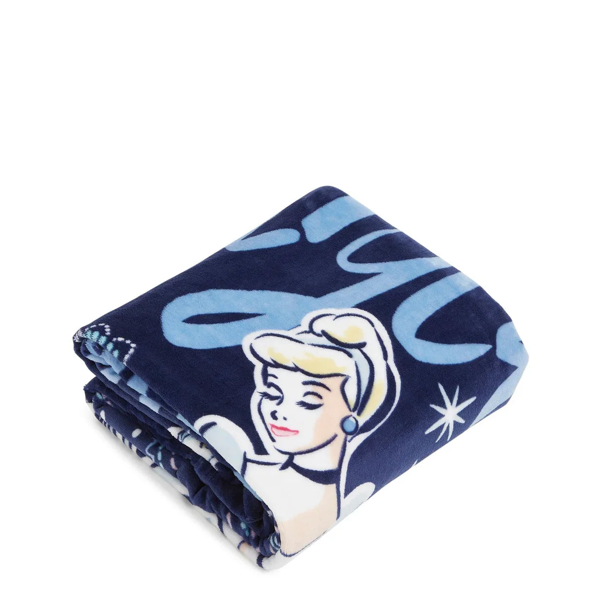 Vera Bradley Disney Cinderella Plush Throw Blanket - Paisley Twilight Blue