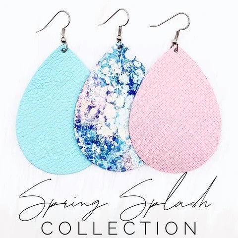 Spring Splash Leather Collection Earrings