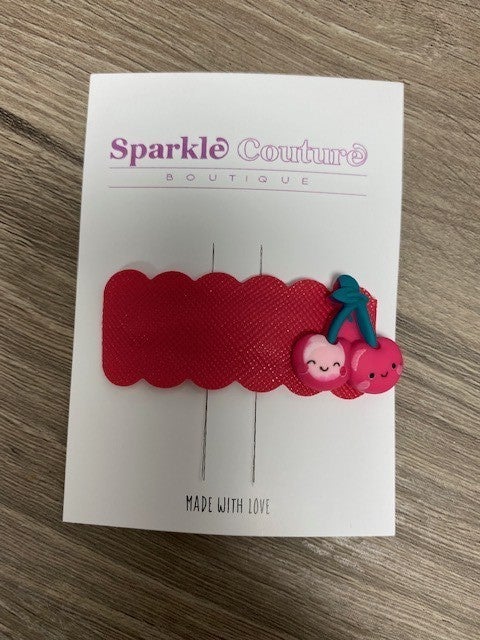 Cherry Snap Hair Clip