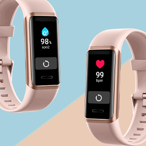 Fitness Tracker (Smart Watch) with Heart Rate/Blood Oxygen Monitor - iOS/Android/Bluetooth