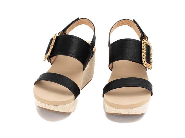 Yellow Box Shoes Bao Black Sandals