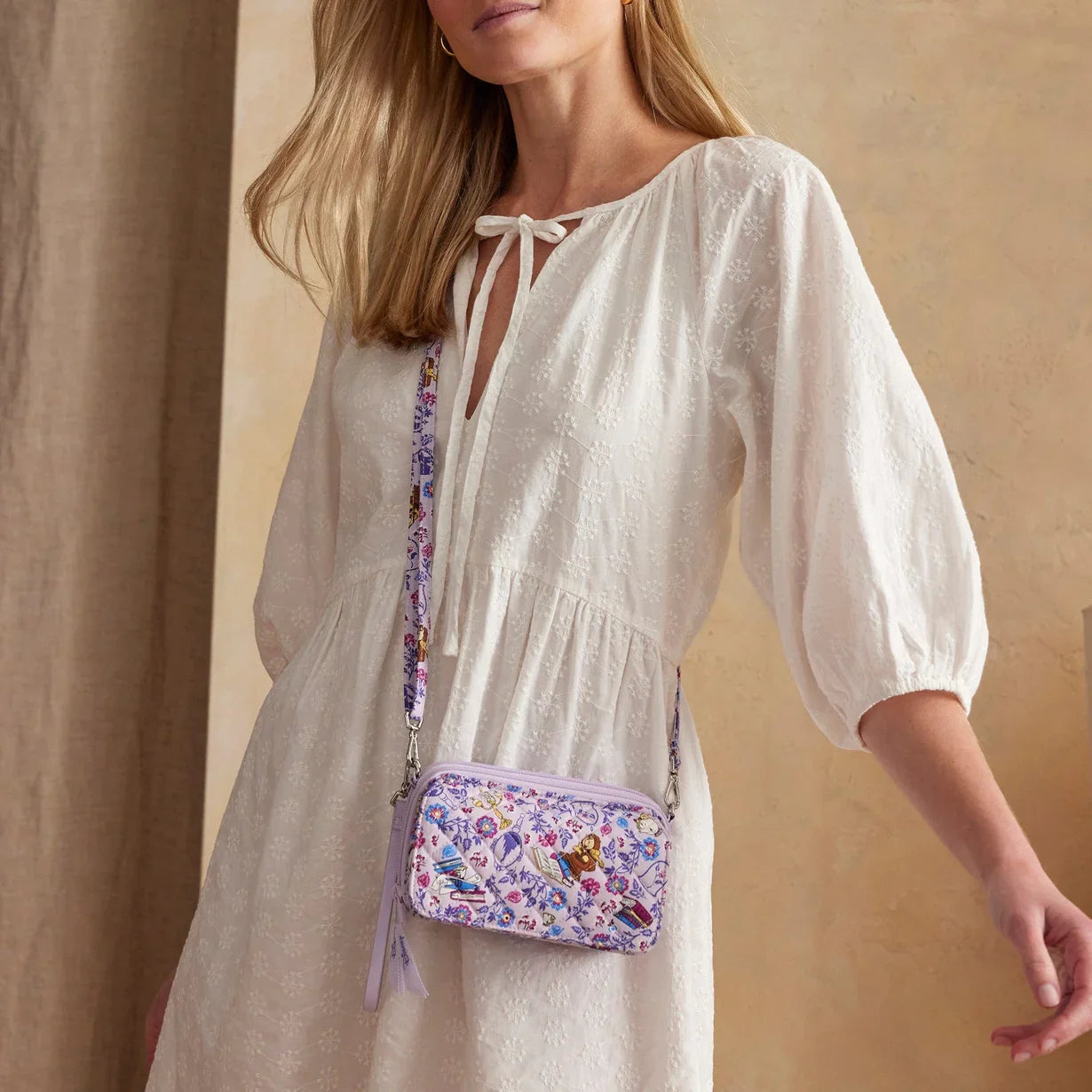 Vera Bradley Disney RFID All In One Crossbody - Belle Petite Floral