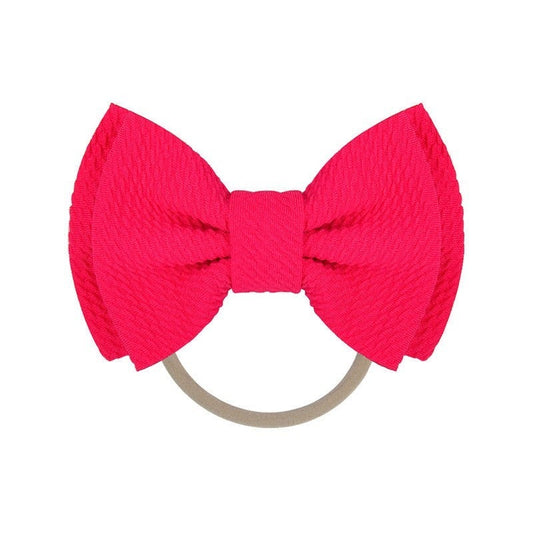 Hot Pink Bow Scrunchie/Headband