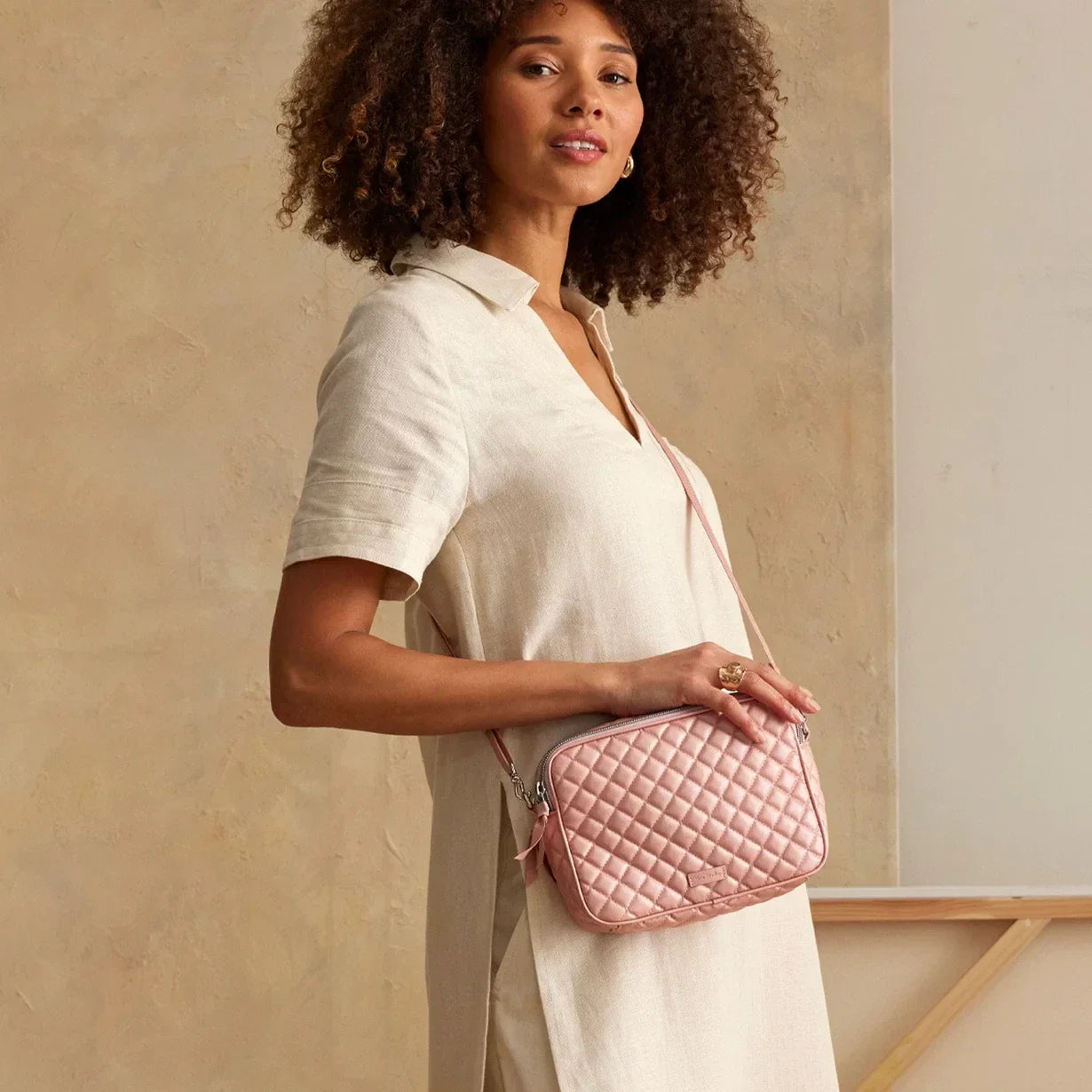Vera Bradley Evie Crossbody - Rose Quartz