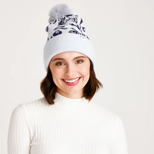 Knit Pom Beanie - Perennials Misty Surf