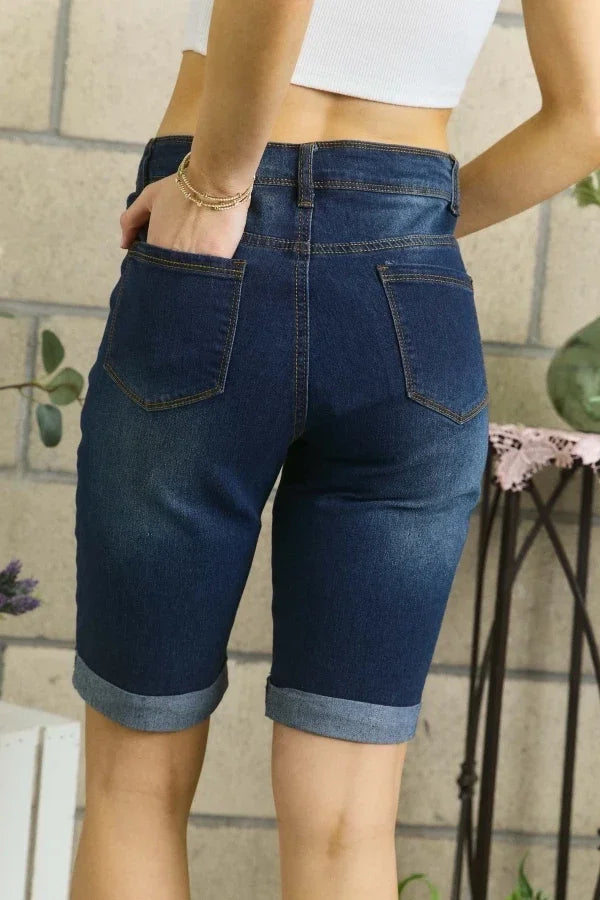 Denim Bermuda Shorts