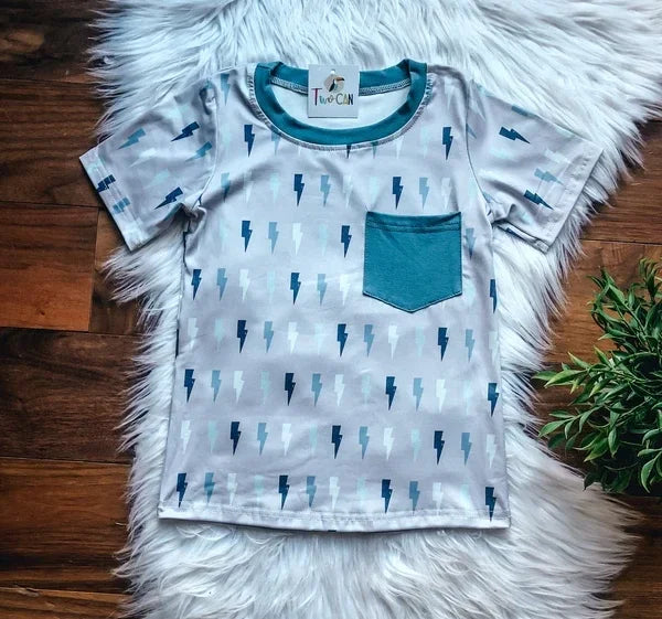Blue Lightning Pocket Tee